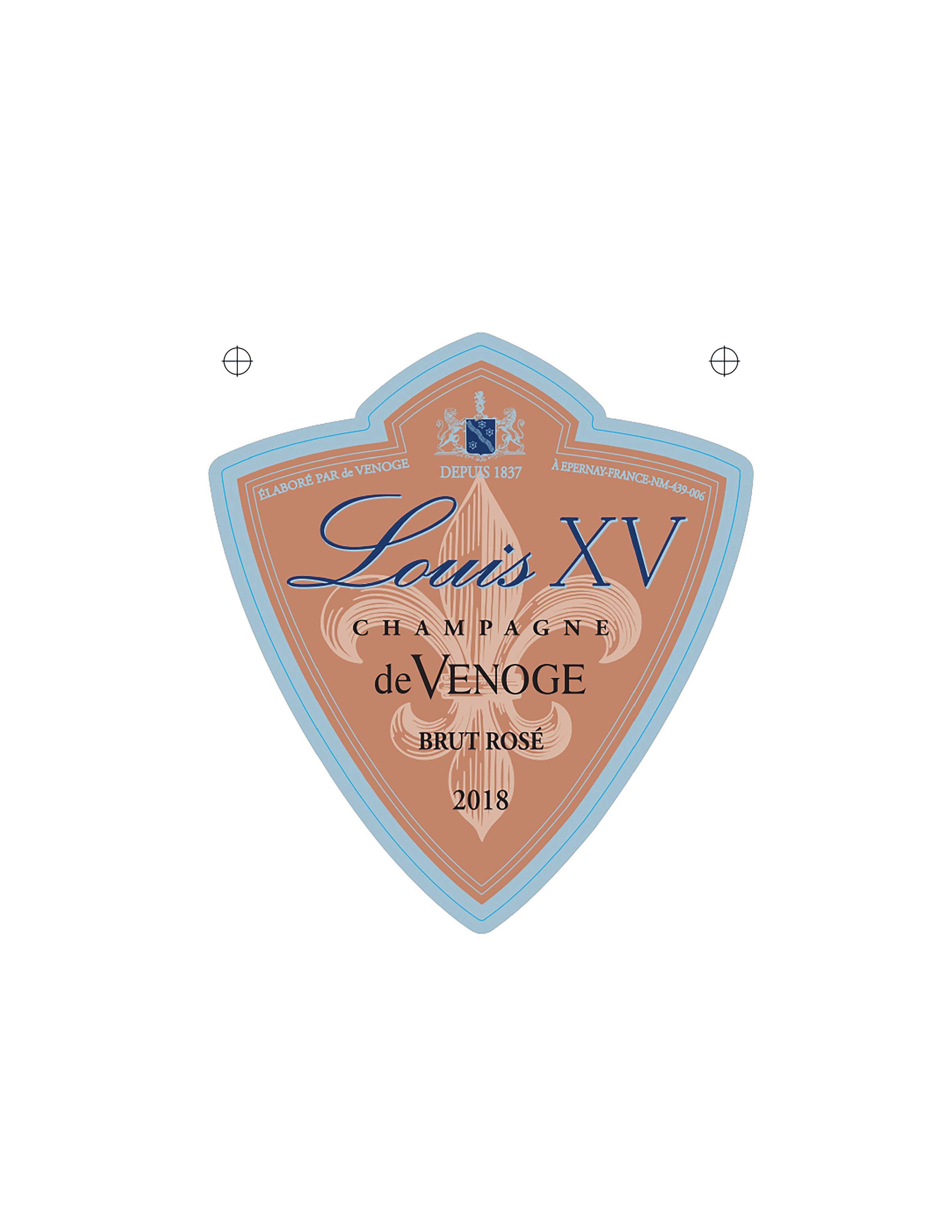 TABC label artwork for De Venoge Louis XV Rose Brut Champagne