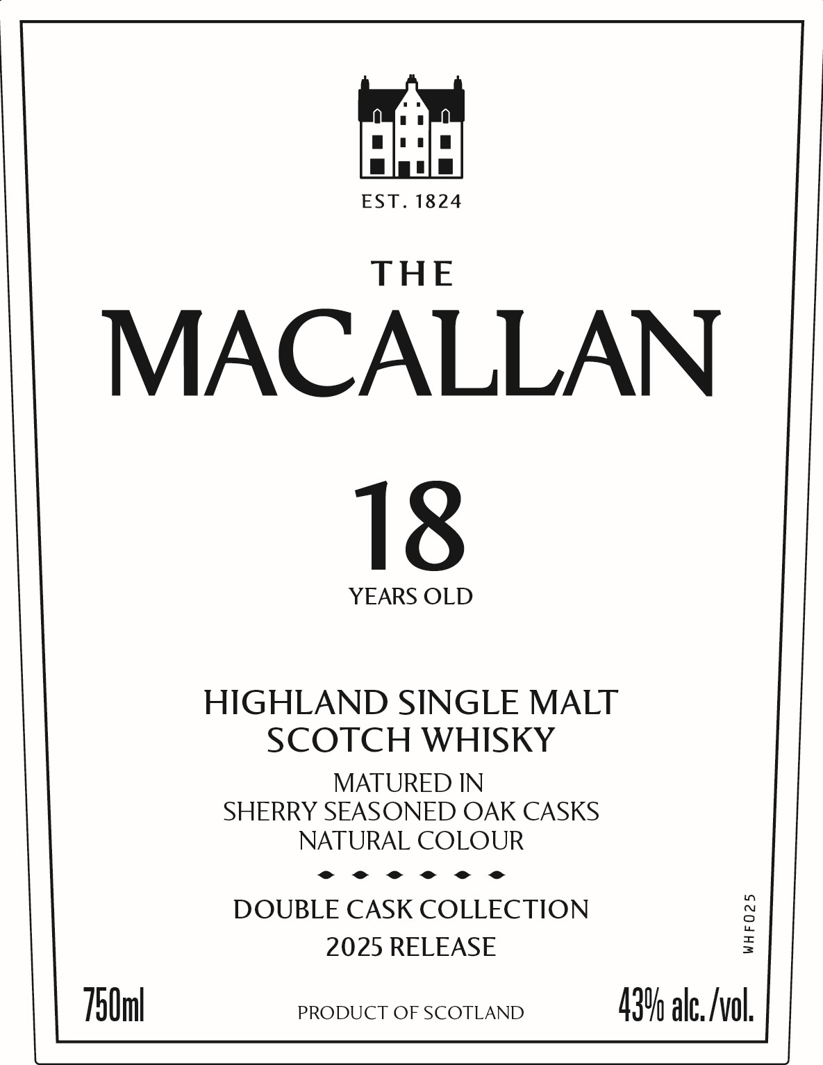 TABC label artwork for THE MACALLAN Double Cask 18 Years Old