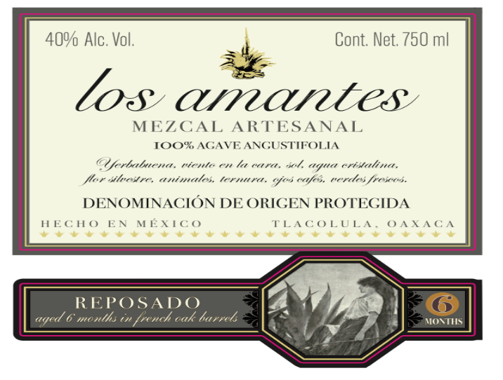 TABC label artwork for LOS AMANTES REPOSADO