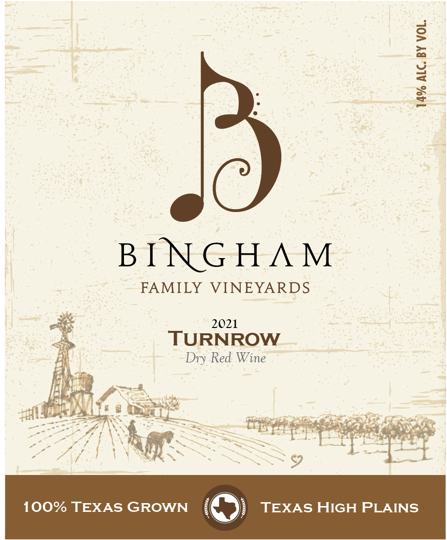 TABC label artwork for Bingham Family Vineyards Turnrow