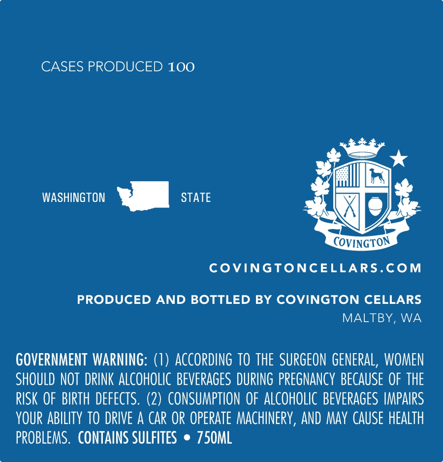 TABC label artwork for COVINGTON GRENACHE