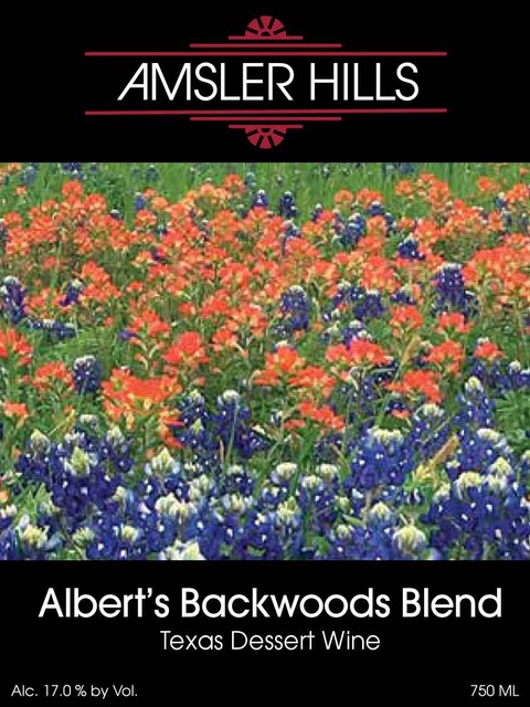 TABC label artwork for AMSLER HILLS ALBERT'S BACKWOODS BLEND