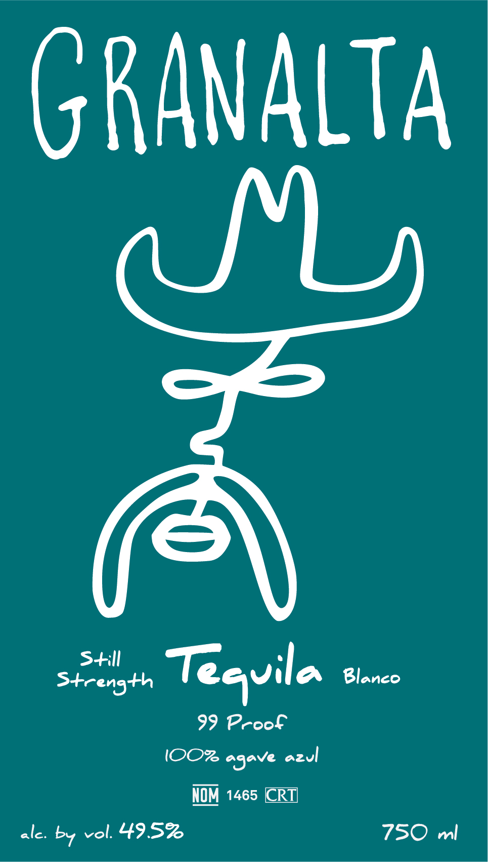 TABC label artwork for GRANALTA STILL STRENGTH TEQUILA BLANCO