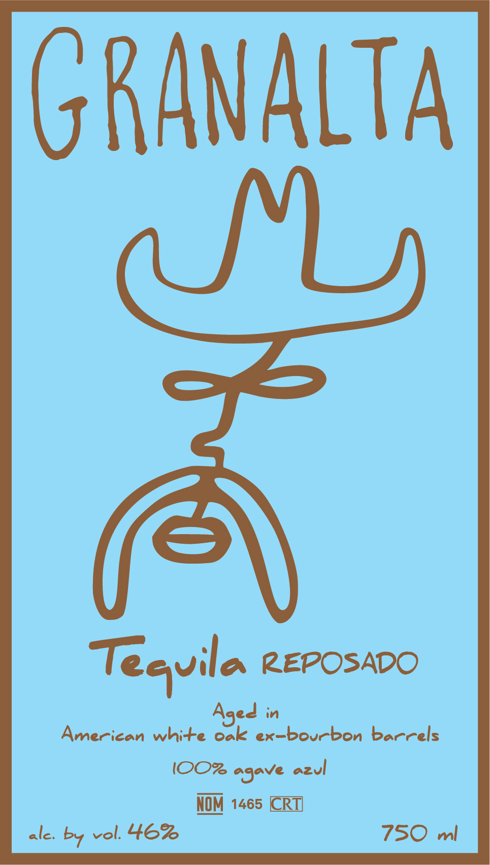 TABC label artwork for GRANALTA TEQUILA REPOSADO