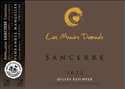 TABC label artwork for Domaine LeSimple et Fils Les Monts Damnes Sancerre Sauvignon Blanc