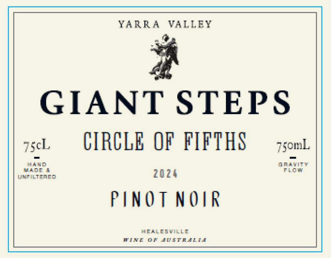 TABC label artwork for GIANT STEPS CIRCLE OF FIFTHS YARRA VALLEY PINOT NOIR