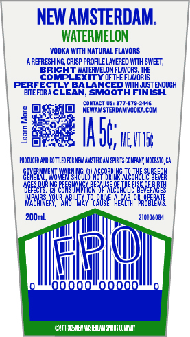 TABC label artwork for New Amsterdam Watermelon