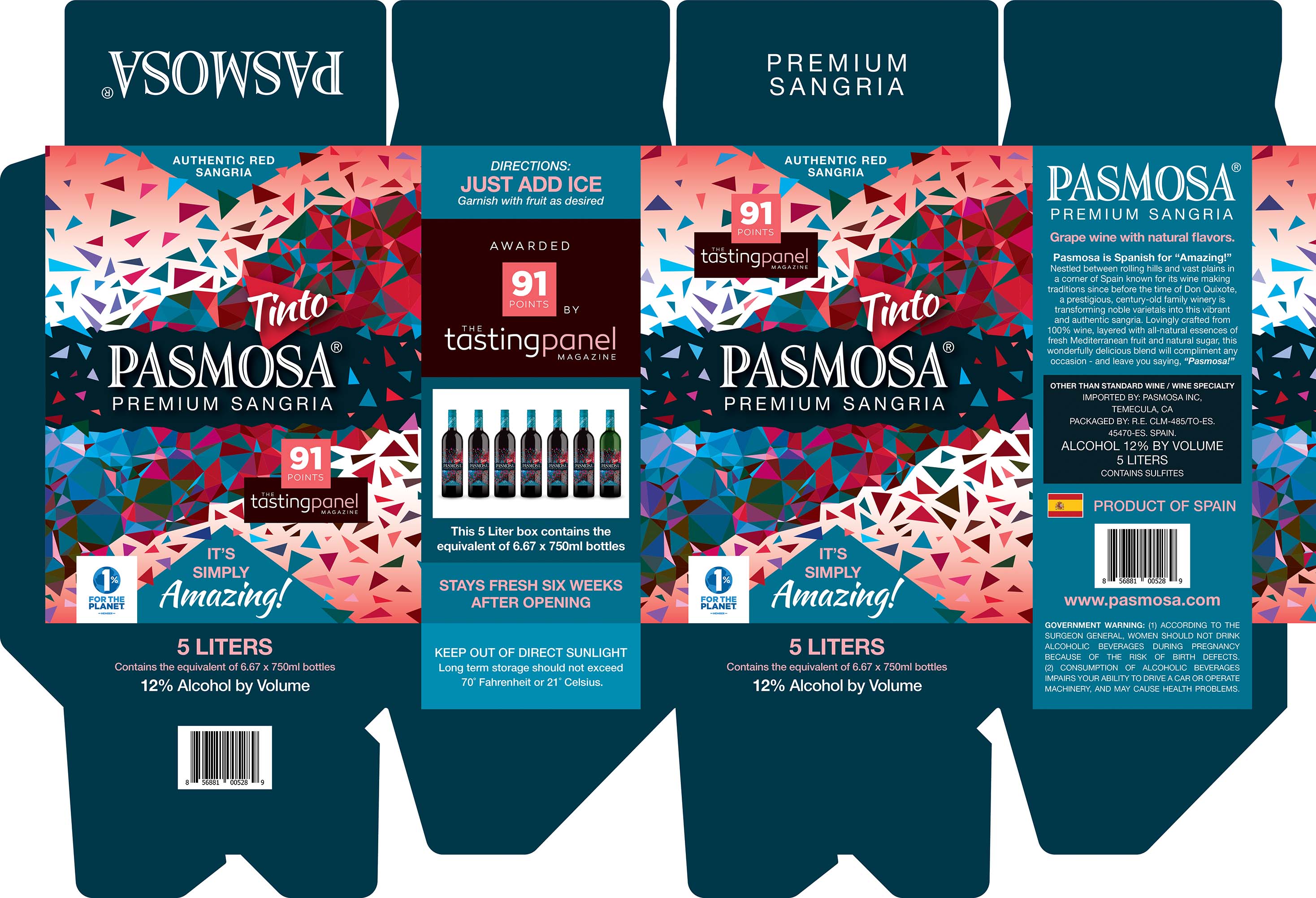 TABC label artwork for Pasmosa Tinto