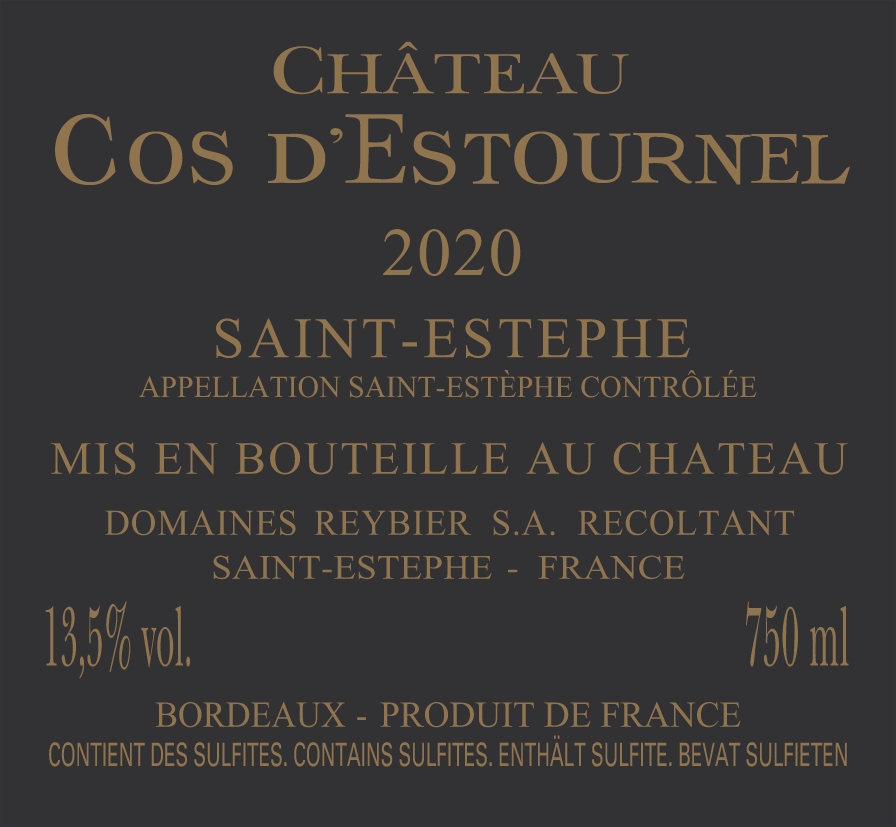 TABC label artwork for Chateau Cos D'estournel Red