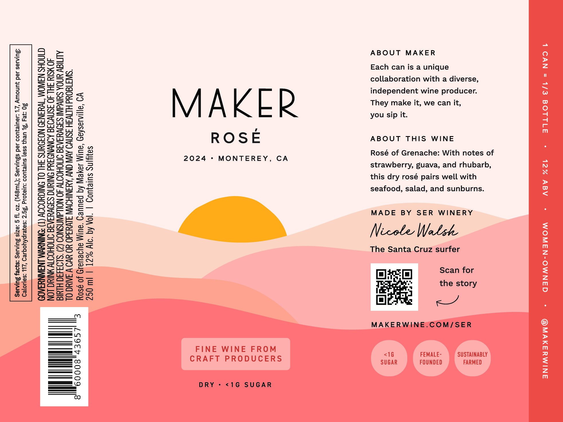 TABC label artwork for Rosé
