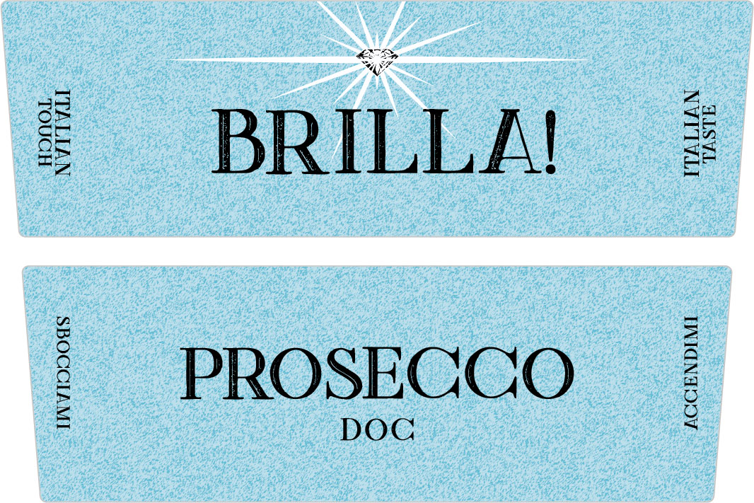TABC label artwork for Brilla Prosecco