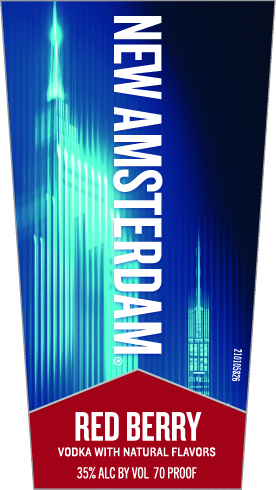 TABC label artwork for New Amsterdam Red Berry