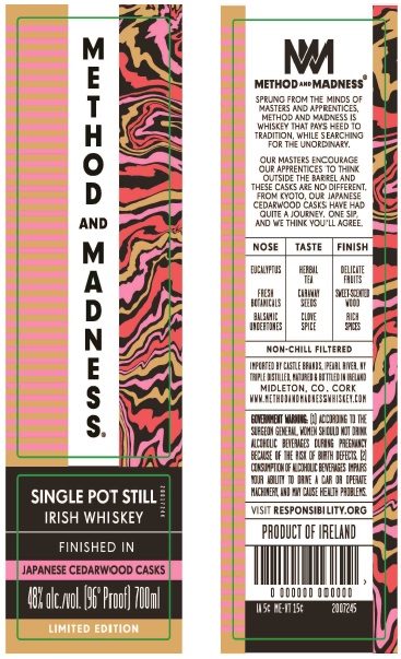 TABC label artwork for Method & Madness Japanese Cedar Wood