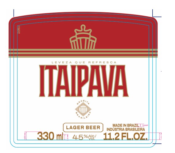 TABC label artwork for Itaipava Lager