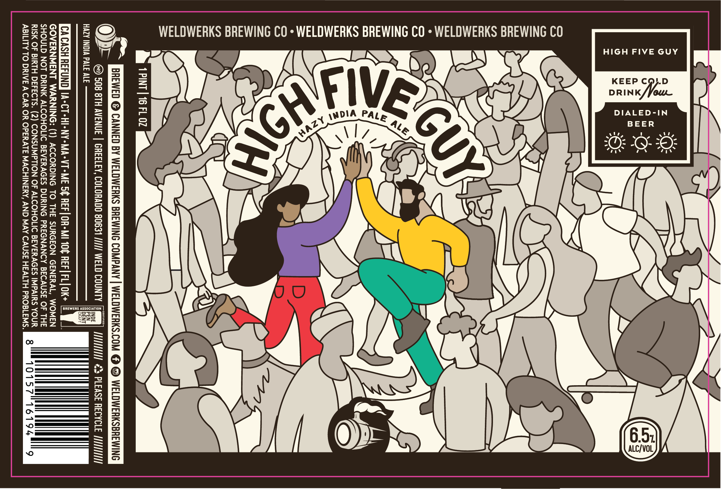 TABC label artwork for High Five Guy