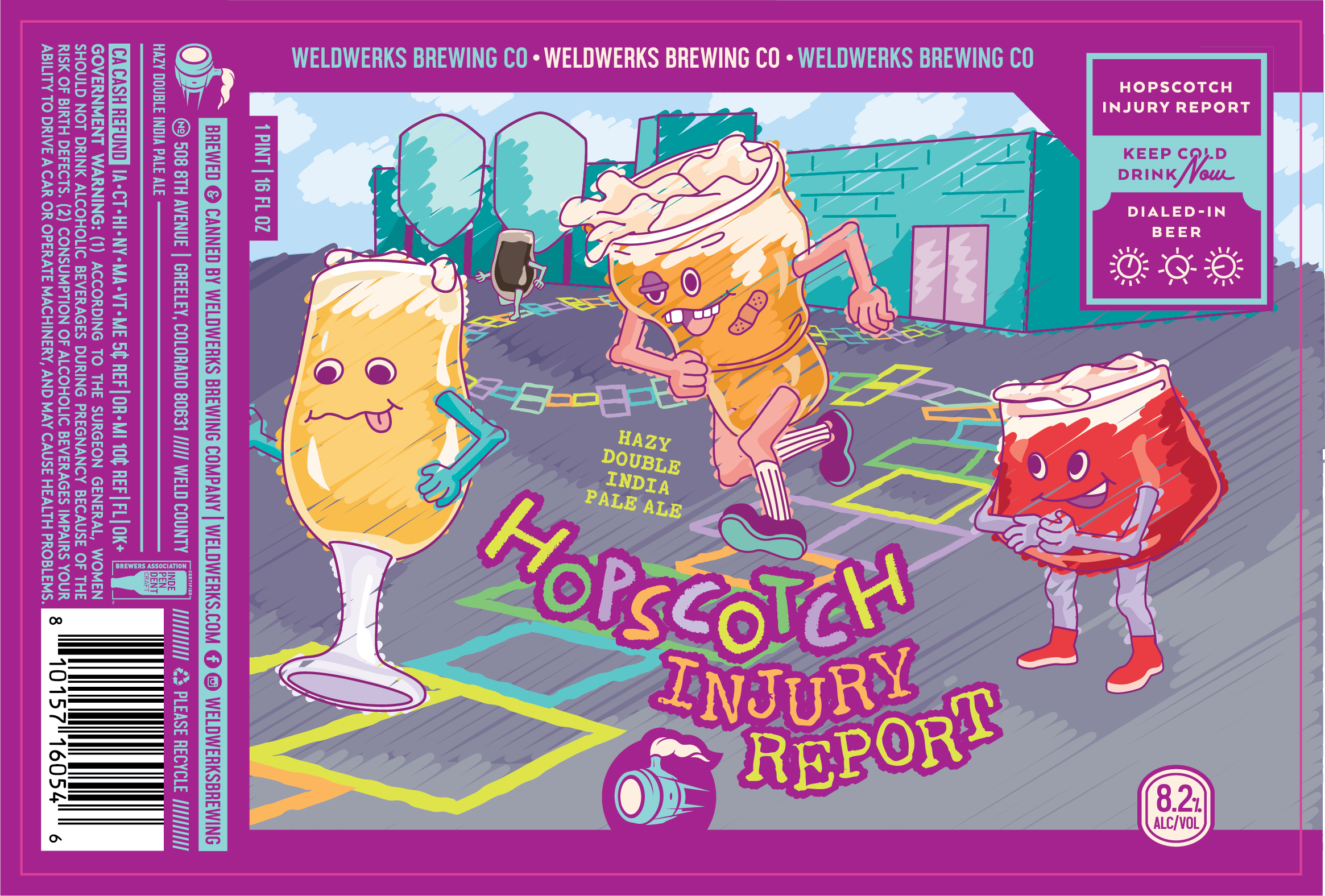 TABC label artwork for Hopscotch Injury Report