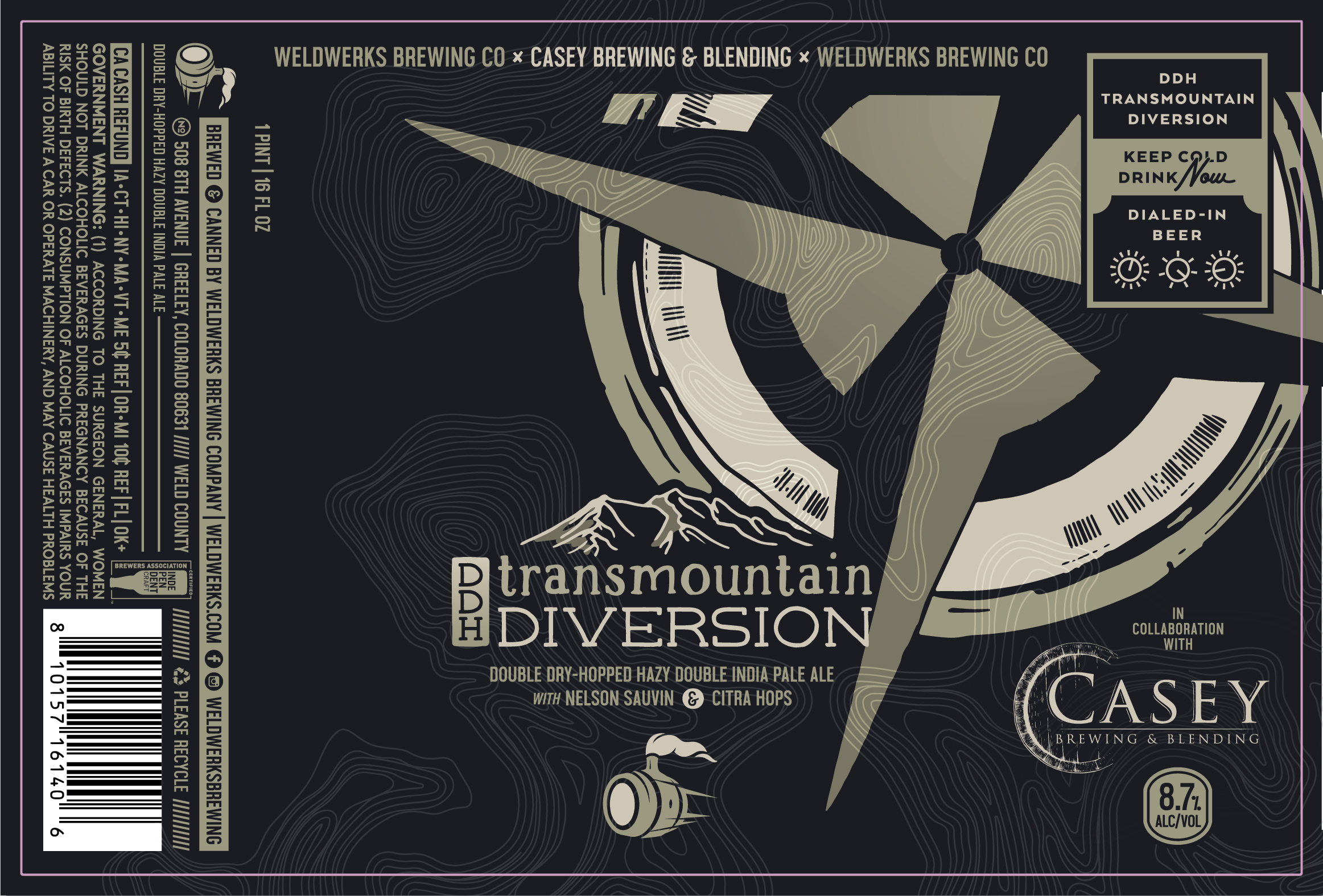 TABC label artwork for DDH Transmountain Diversion