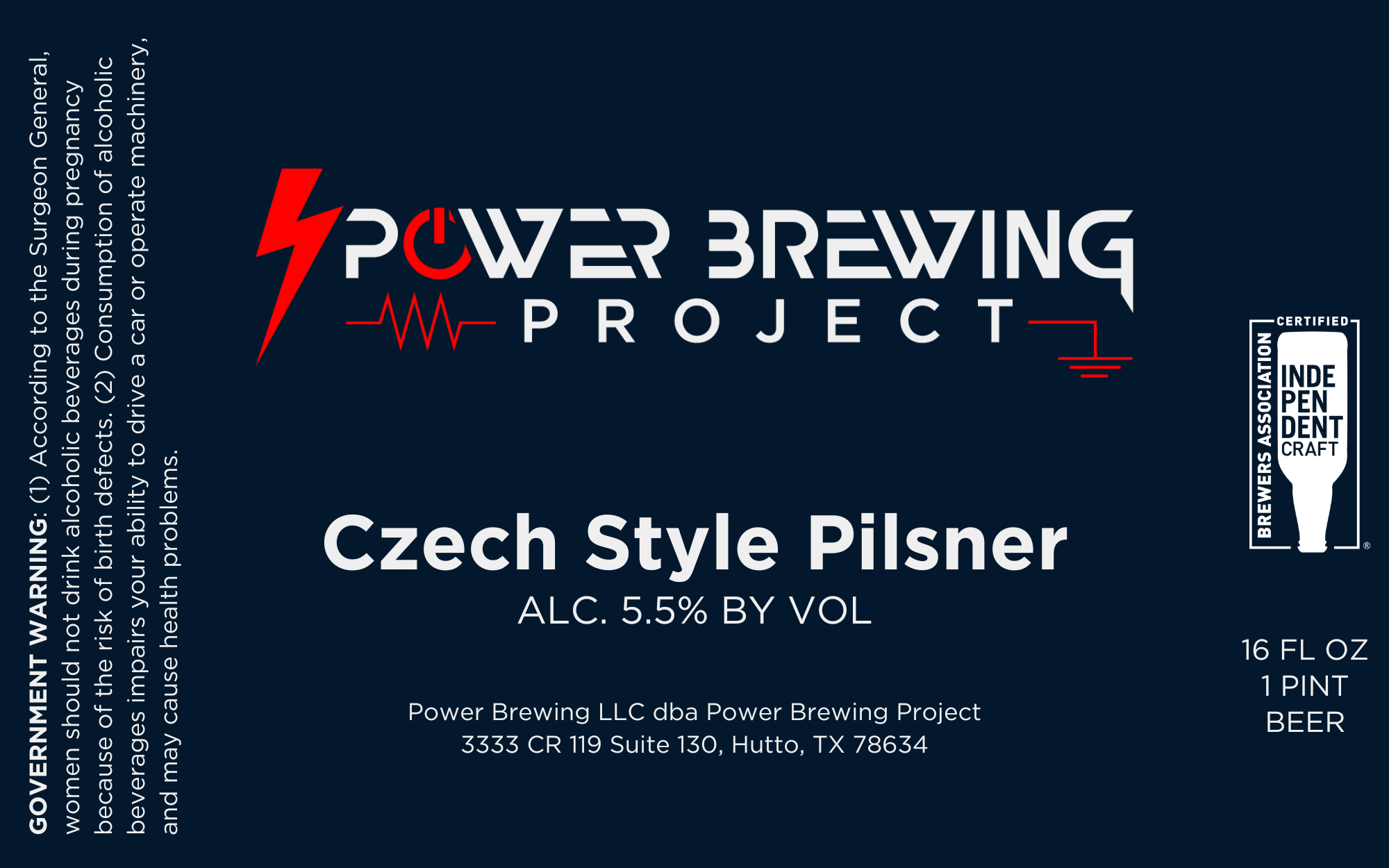 TABC label artwork for Czech Style Pilsner