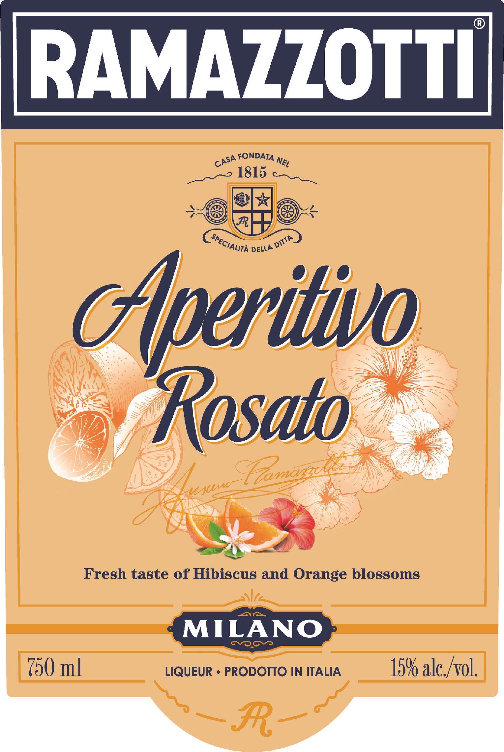 TABC label artwork for Ramazzotti Rosato
