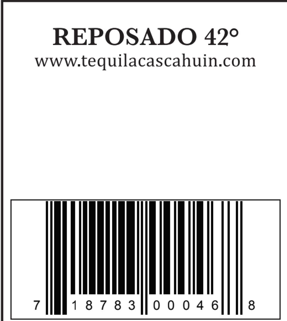 TABC label artwork for Cascahuin Reposado Tequila