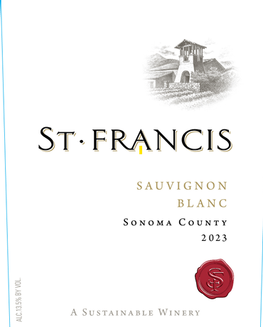 TABC label artwork for St. Francis Sauvignon Blanc, Sonoma
