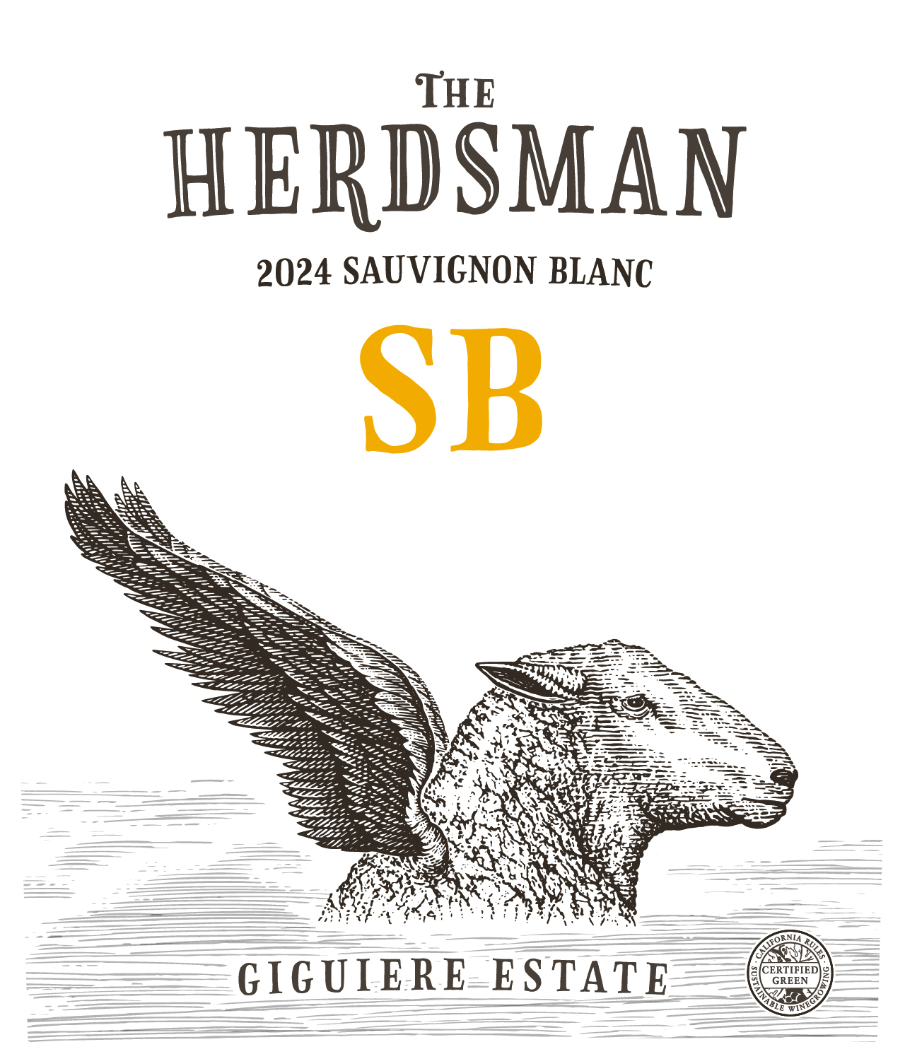 TABC label artwork for Giguiere Estate Herdsman Yolo County Sauvignon Blanc