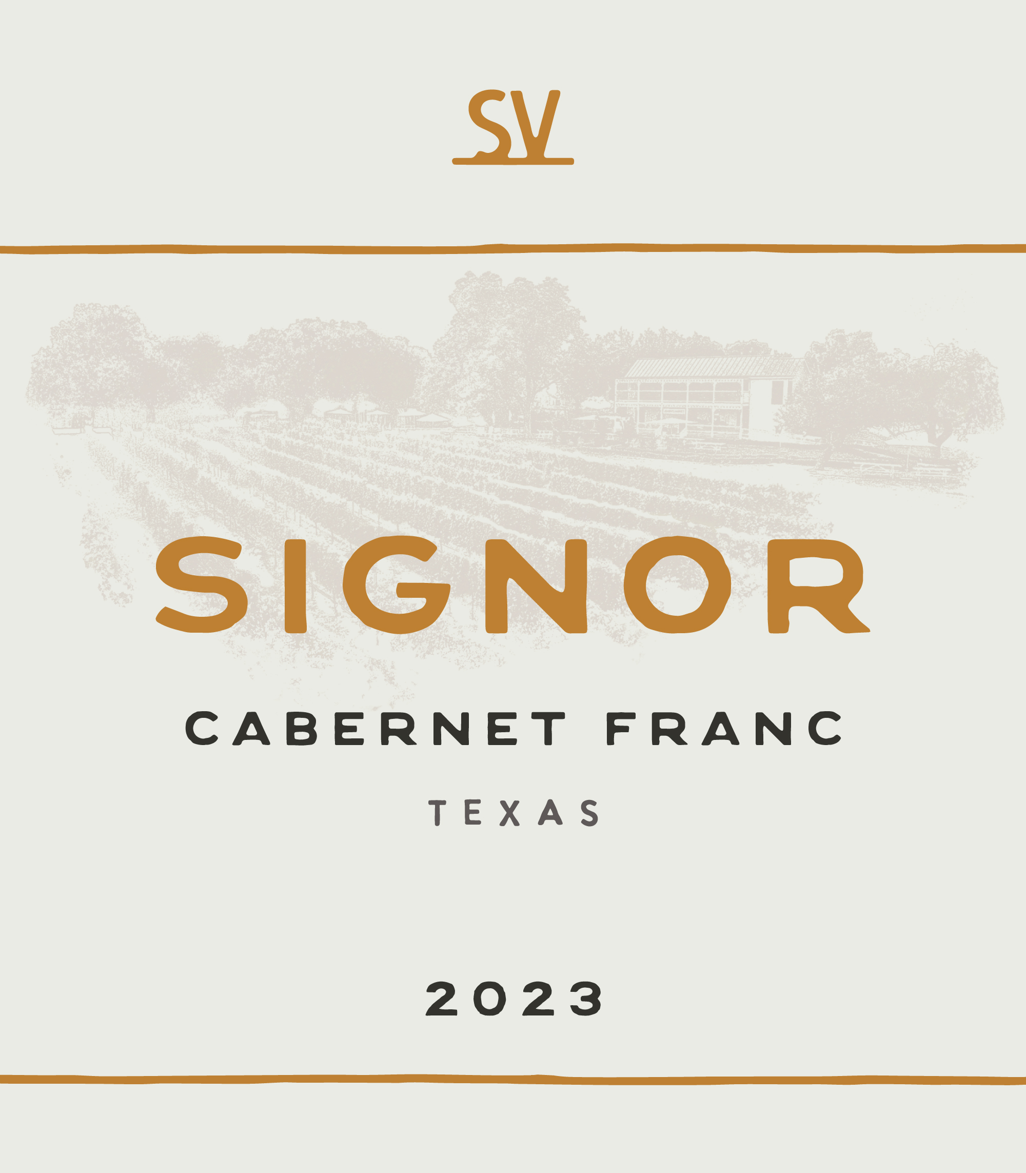 TABC label artwork for Signor Cabernet Franc