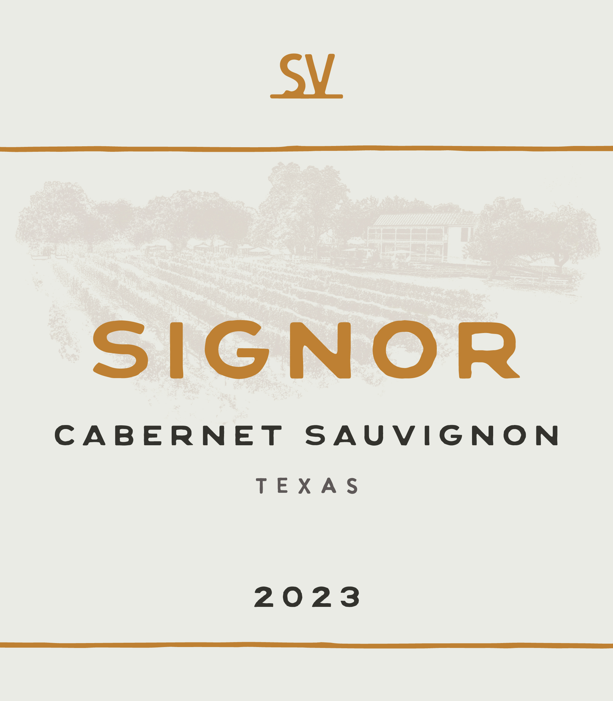 TABC label artwork for Signor Cabernet Sauvignon