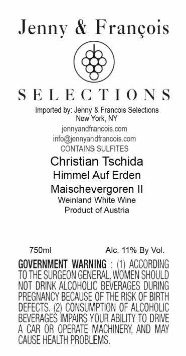 TABC label artwork for Christian Tschida Himmel auf Erden Maischevergoren II