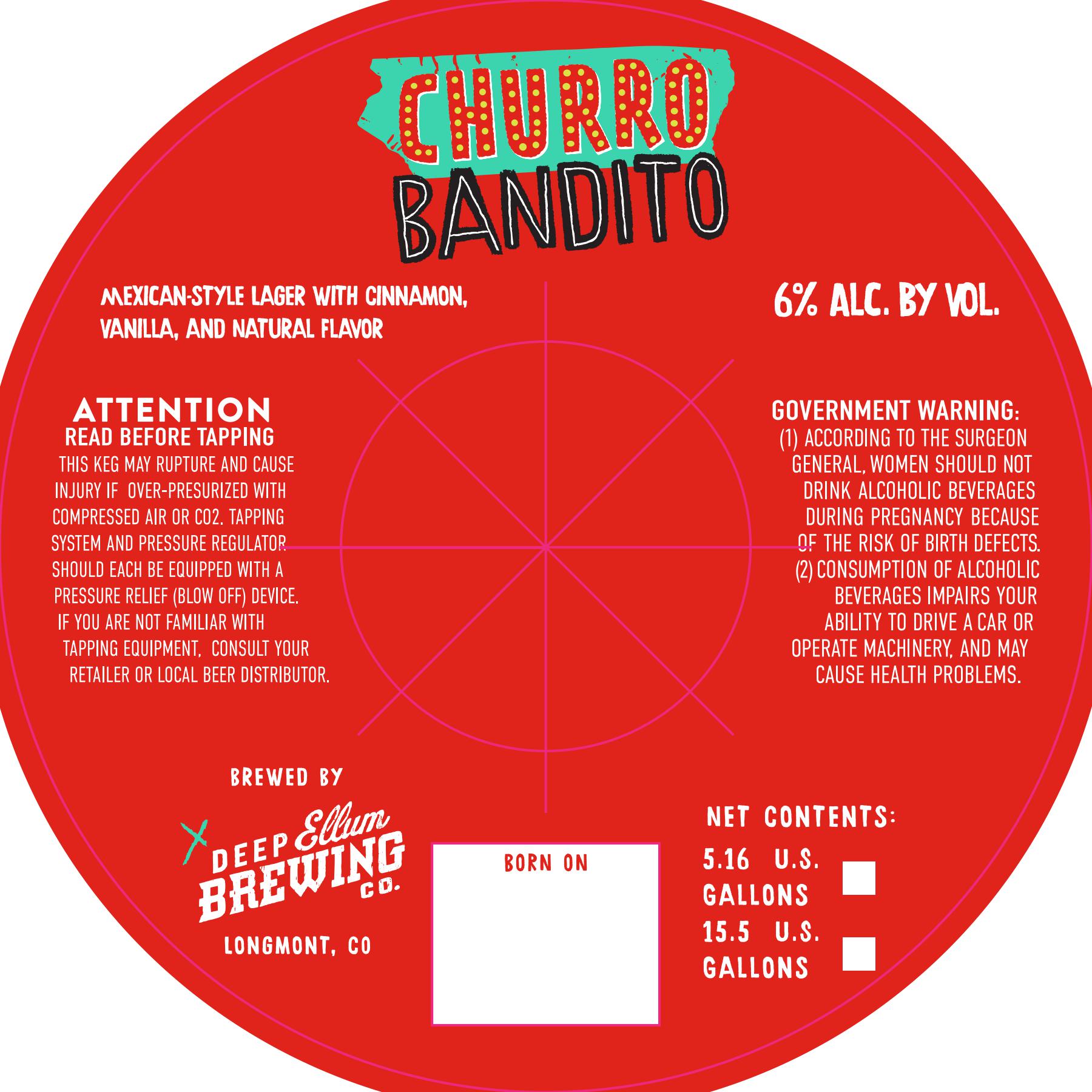 TABC label artwork for Churro Bandito