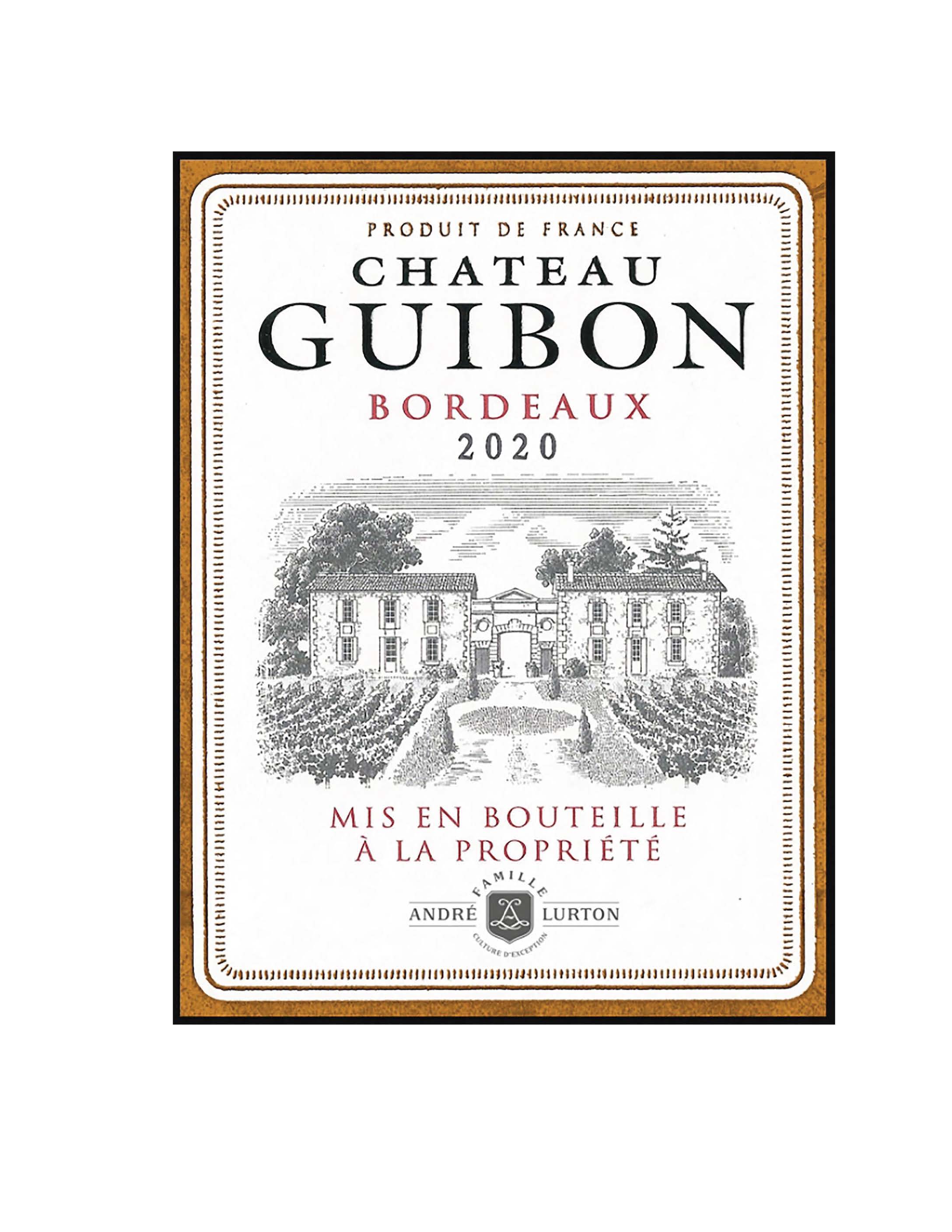 TABC label artwork for CHATEAU GUIBON ANDRE LURTON ROUGE