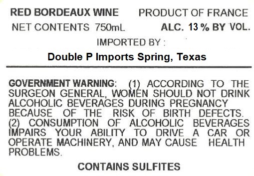 TABC label artwork for CARRUADES DE LAFITE