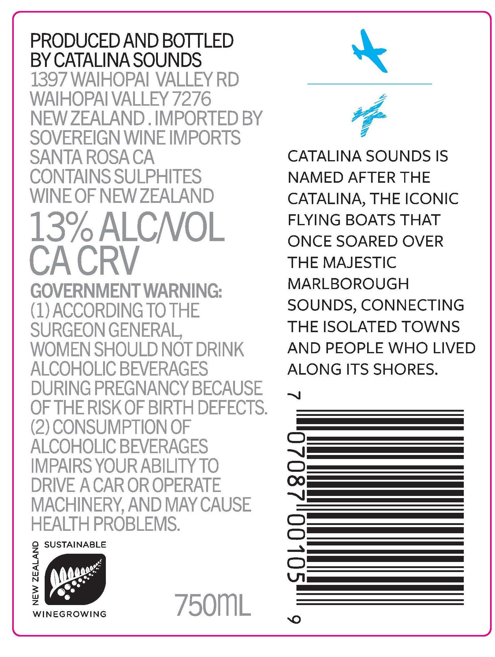 TABC label artwork for CROWDED HOUSE SAUVIGNON BLANC