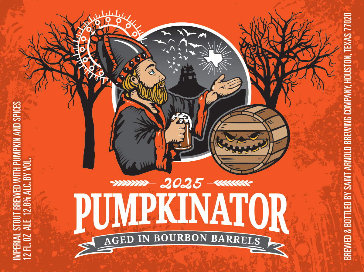 TABC label artwork for 2025 Pumpkinator Aged in Bourbon Barrels