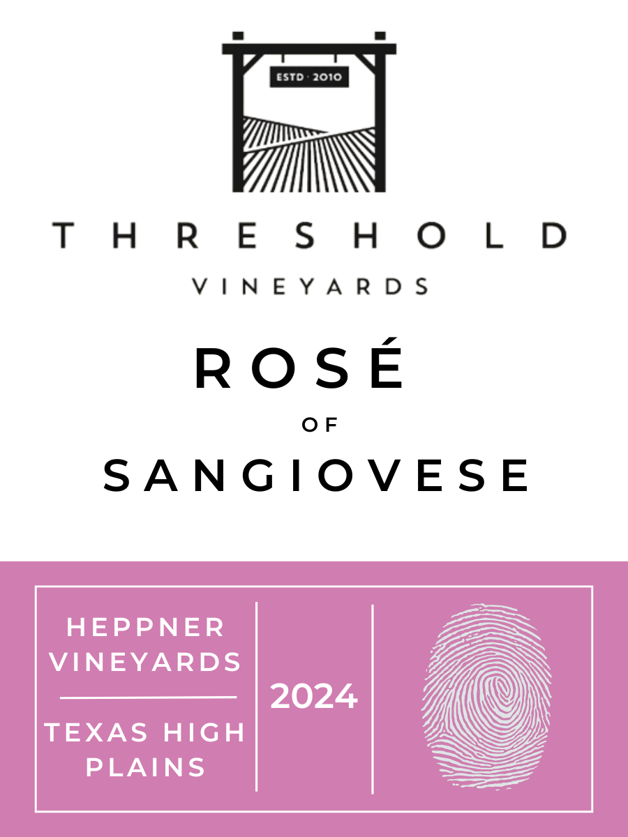 TABC label artwork for THRESHOLD VINEYARDS ROSE OF SANGIOVESE