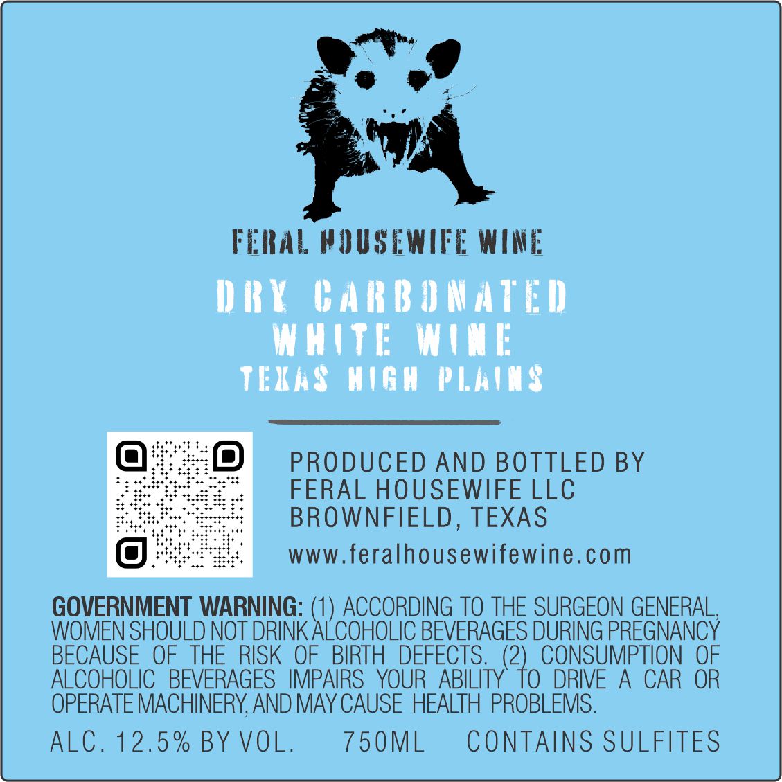 TABC label artwork for FERAL HOUSEWIFE LLC CARBONATED DRY WHITE