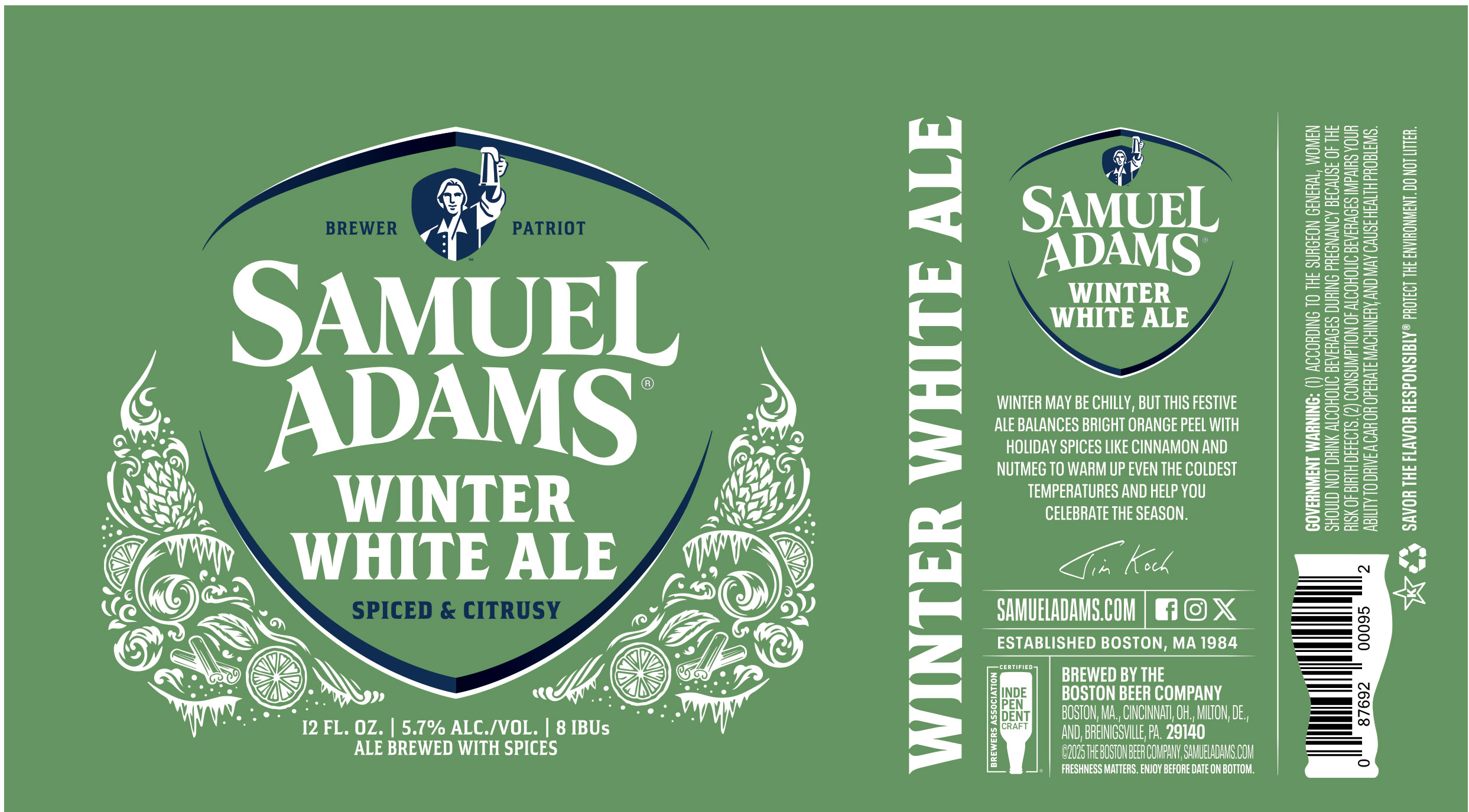 TABC label artwork for Samuel Adams Winter White Ale