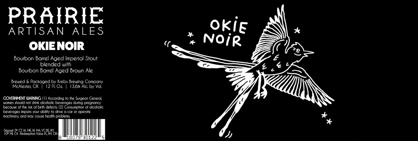 TABC label artwork for Prairie Artisan Ales Okie Noir