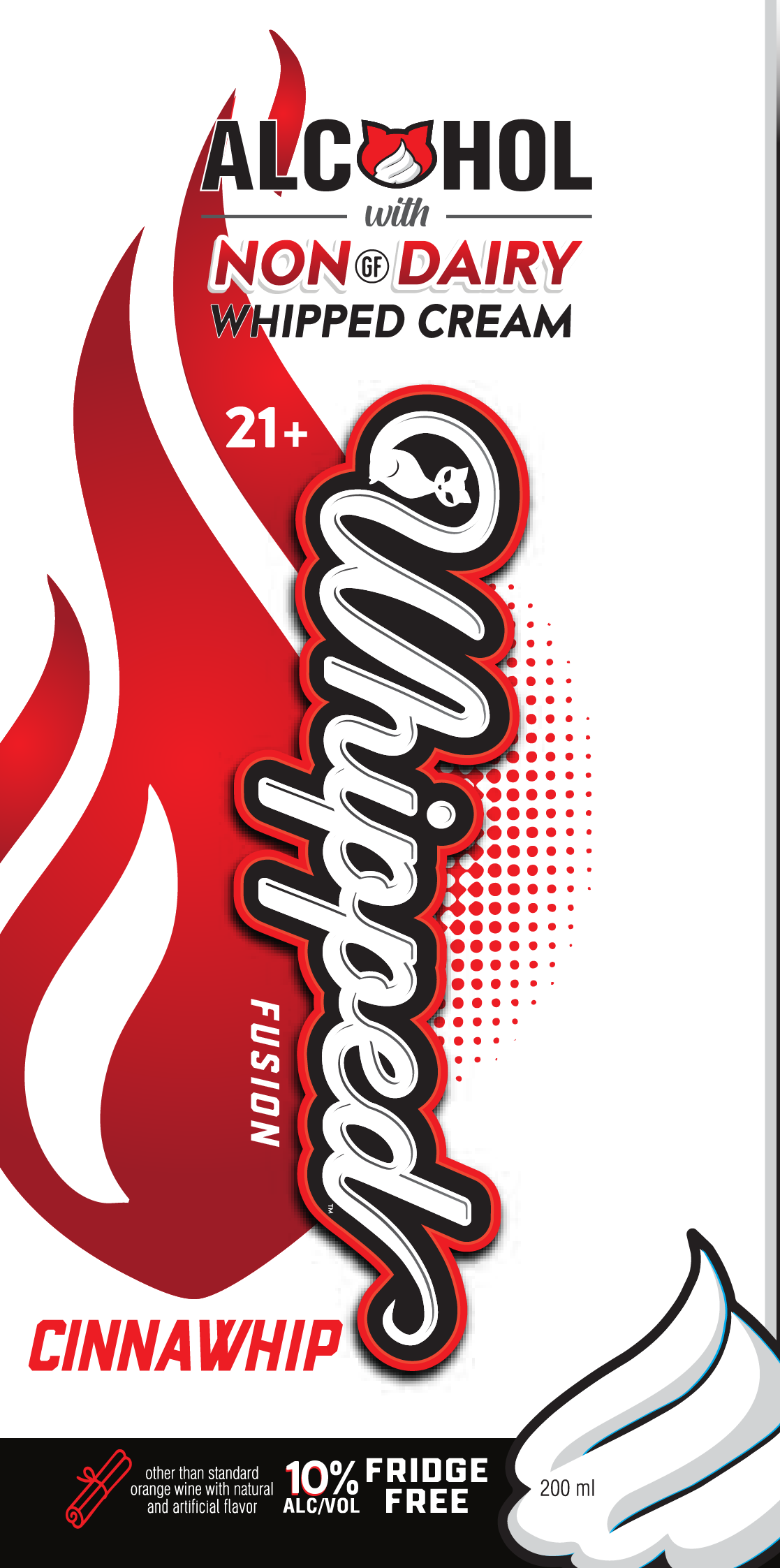 TABC label artwork for WHIPPED FUSION CINNAWHIP