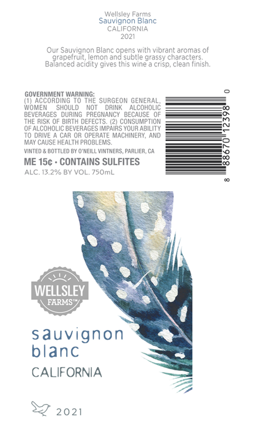 TABC label artwork for WELLSLEY FARMS SAUVIGNON BLANC