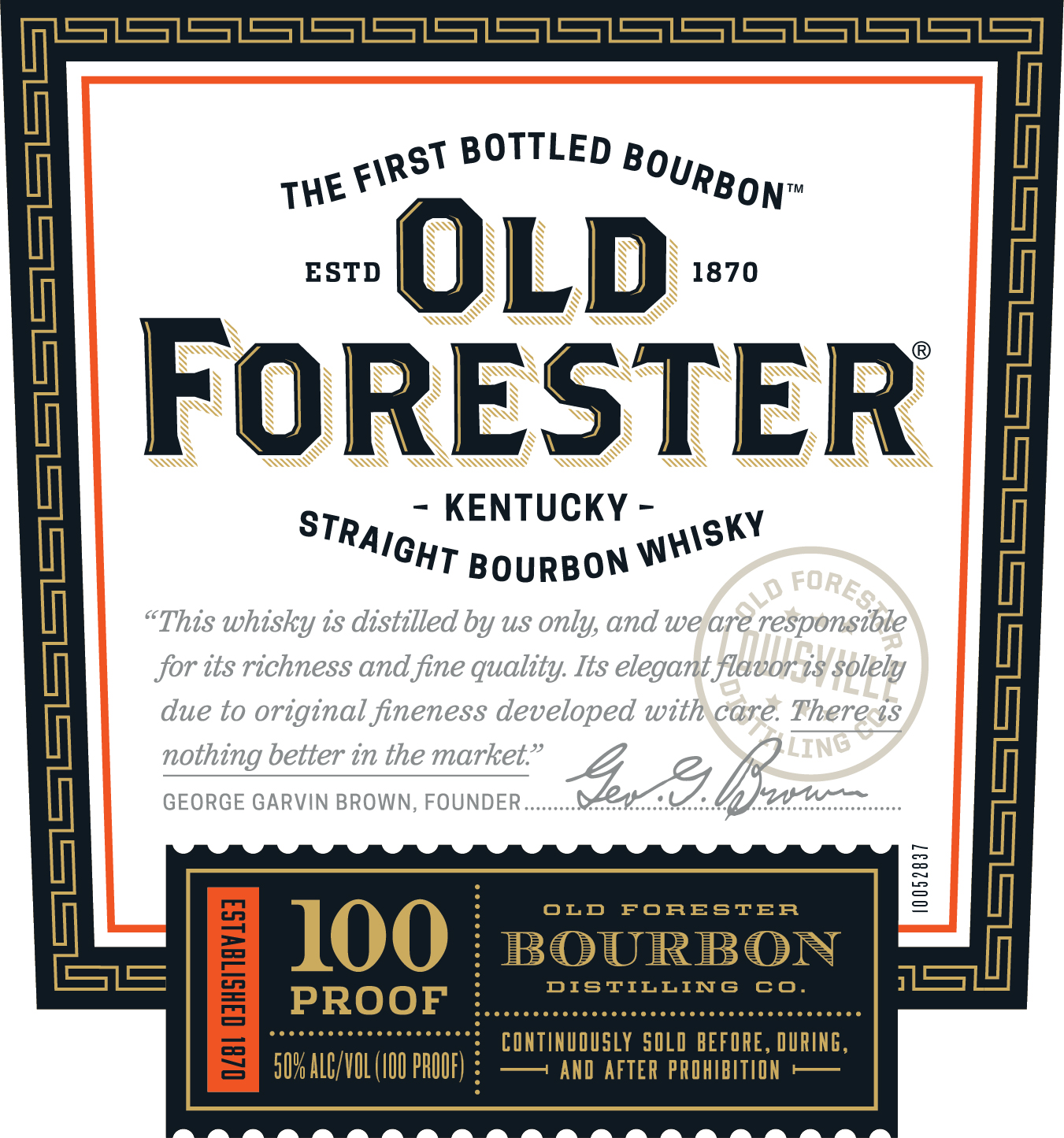 TABC label artwork for Old Forester