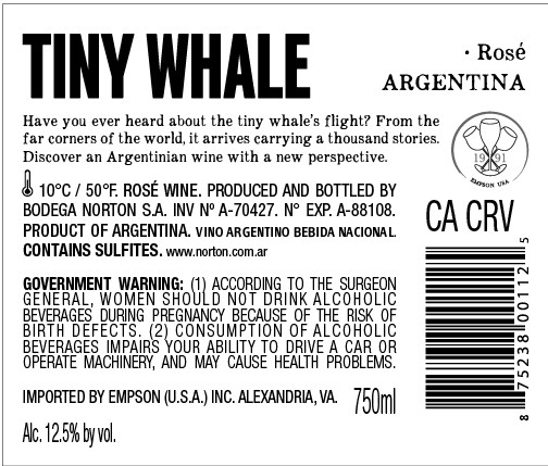 TABC label artwork for NORTON TINY WHALE ROSE