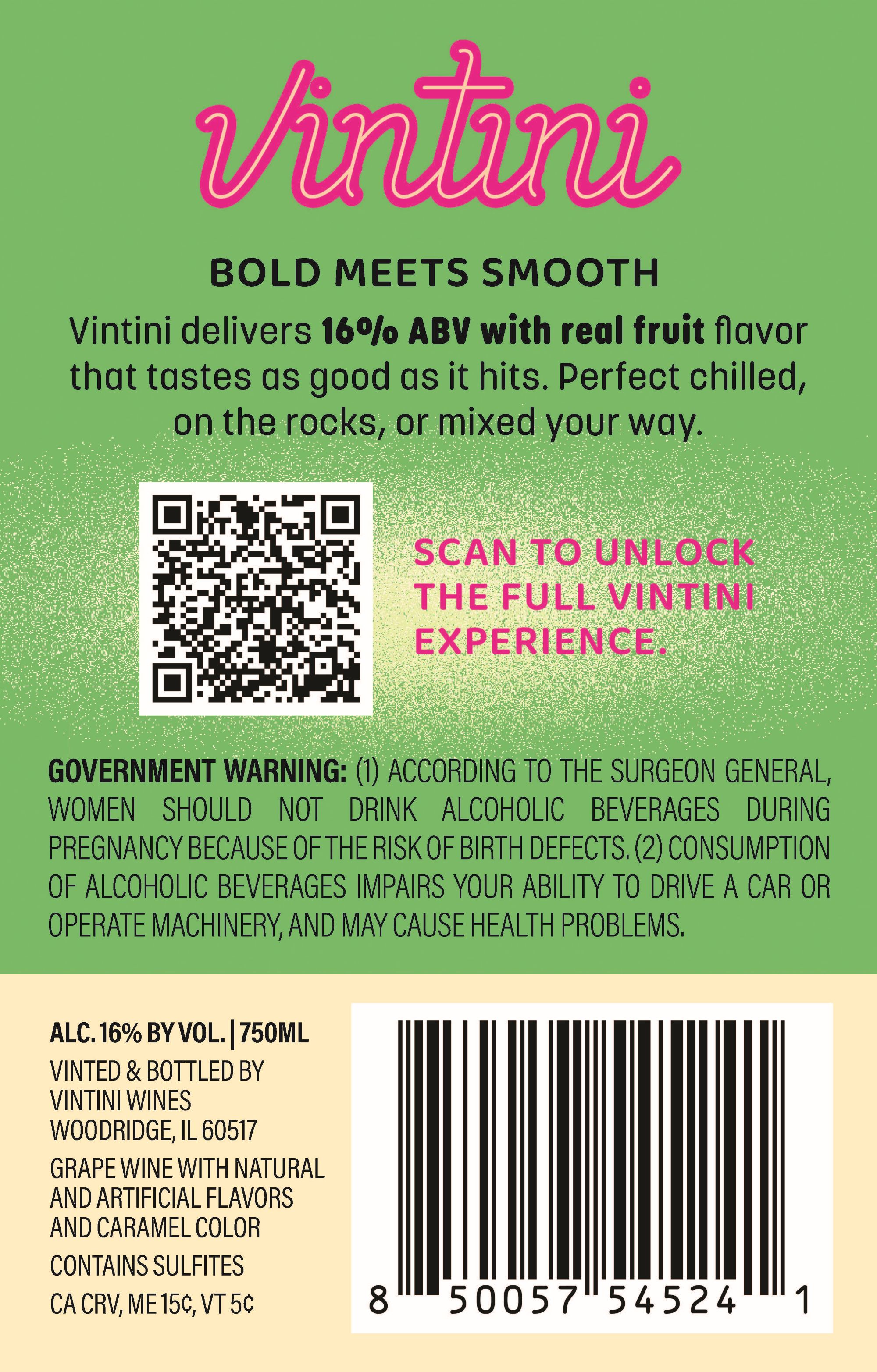 TABC label artwork for Vintini Tropical Dessert Flavored Wine (25CH55)