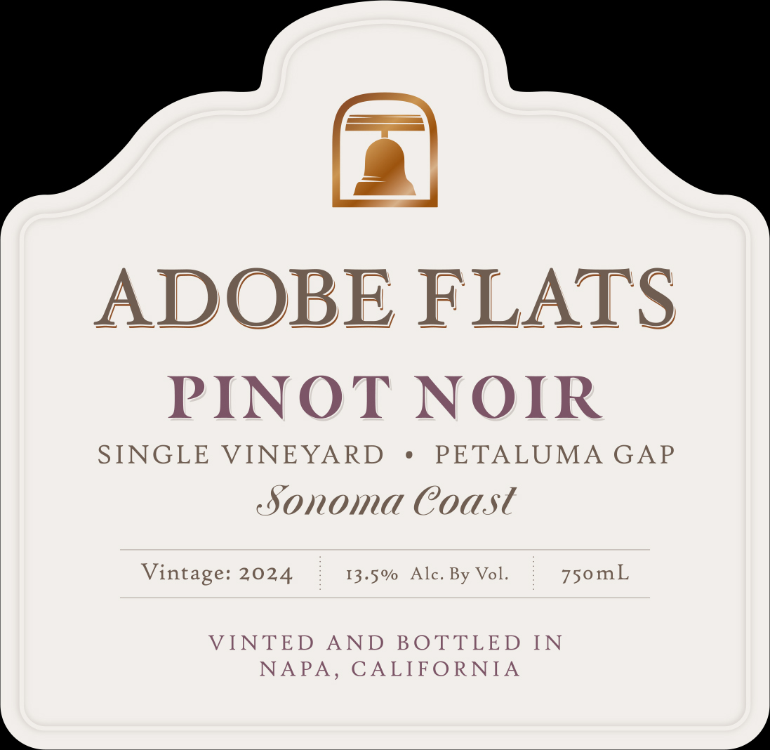 TABC label artwork for Adobe Flats Pinot Noir, Petaluma Gap
