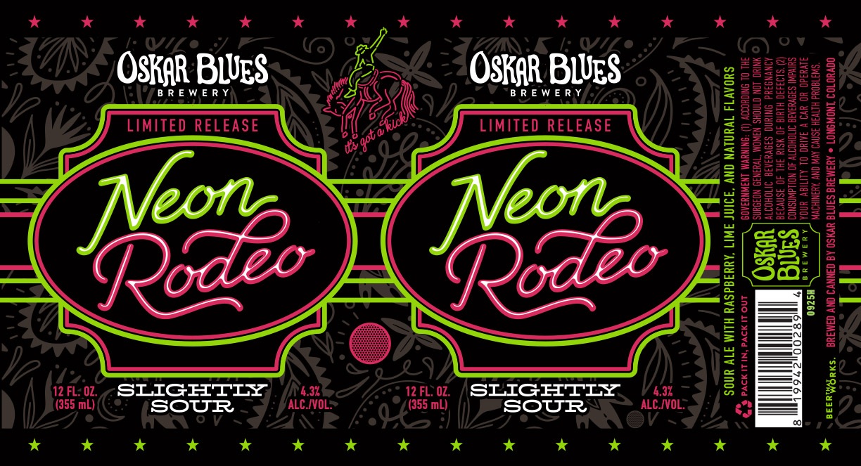 TABC label artwork for Neon Rodeo