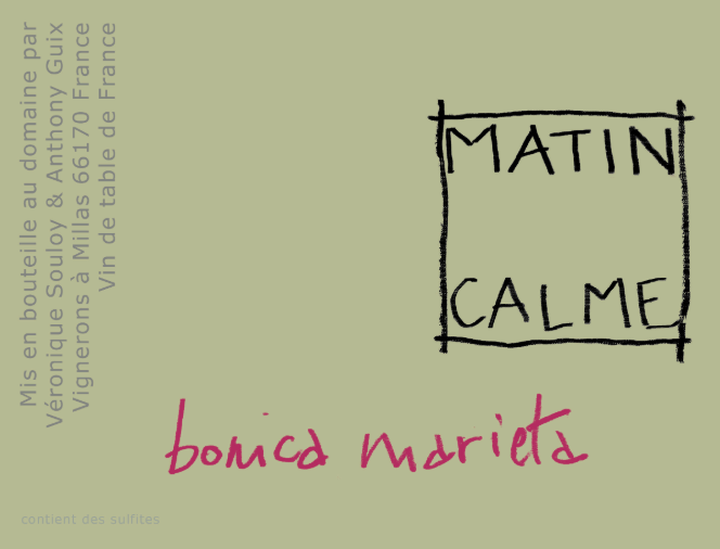TABC label artwork for MATIN CALME BONICA MARIETA