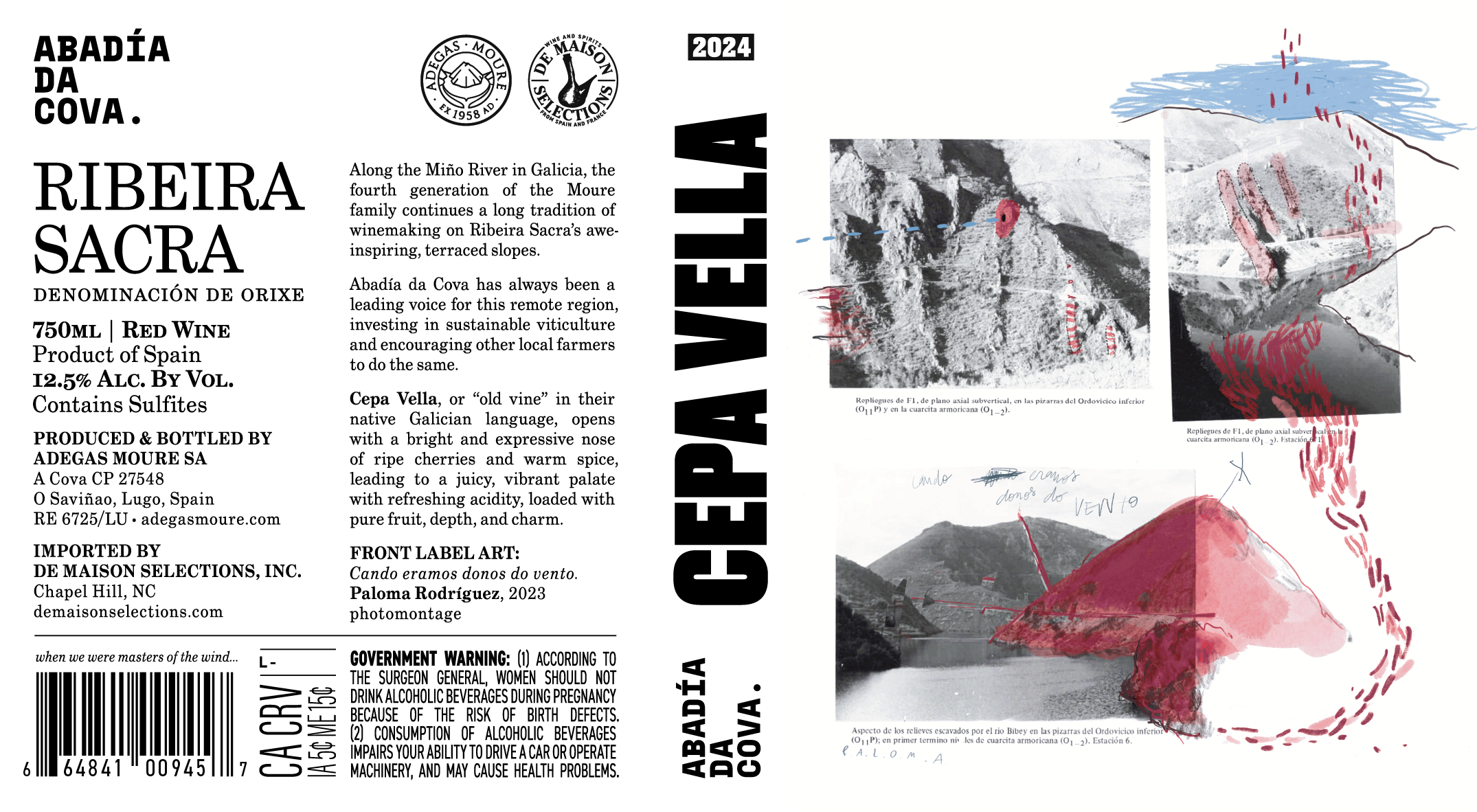 TABC label artwork for Abadía da Cova Cepa Vella Ribeira Sacra