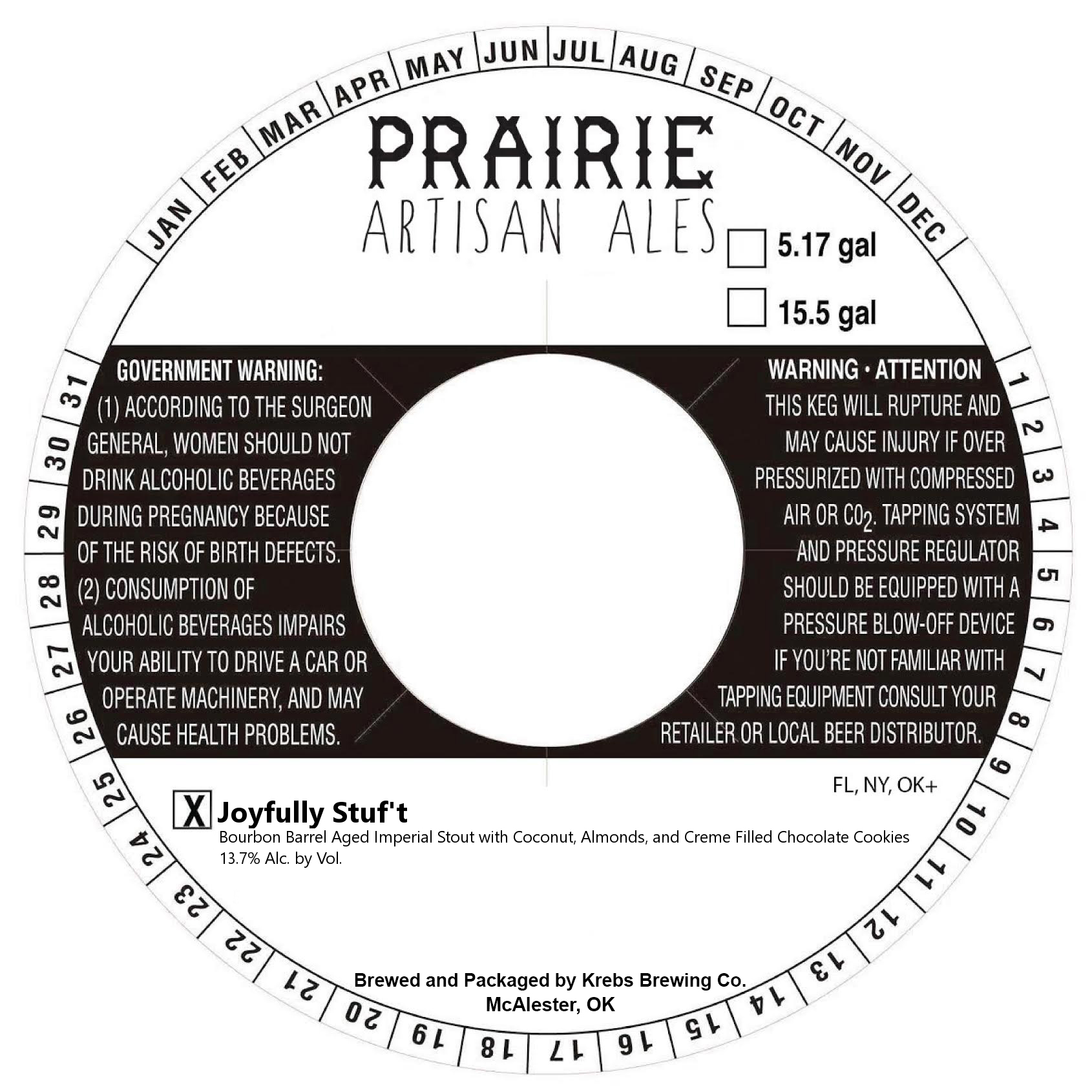 TABC label artwork for Prairie Artisan Ales Joyfully Stuf't