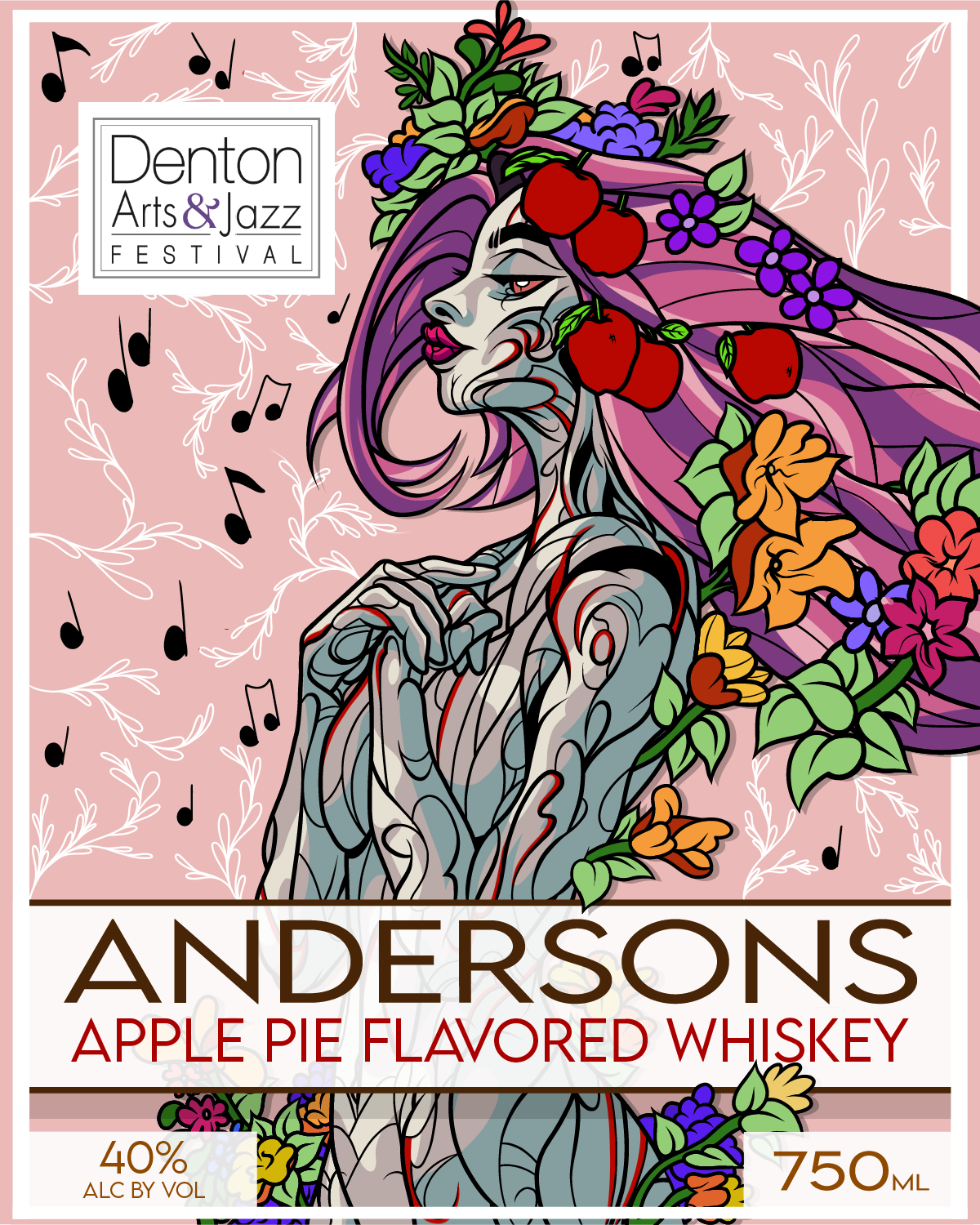 TABC label artwork for Andersons Apple Pie Flavored Whiskey
