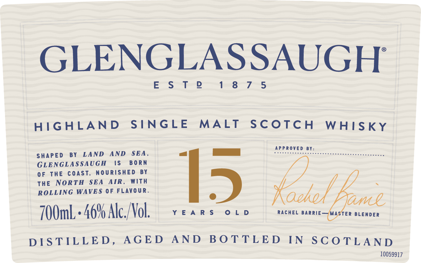 TABC label artwork for Glenglassaugh 15 Years Old